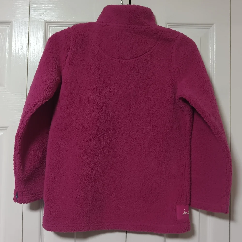 Joules Girls 1/4 Zip Pink Fleece